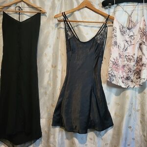 Lot of 2 Victoria secrets & vintage silk dress sz sm/med